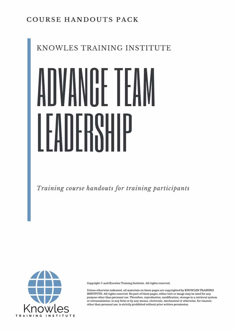Advance Team Leadership Course in New Zealand Handouts