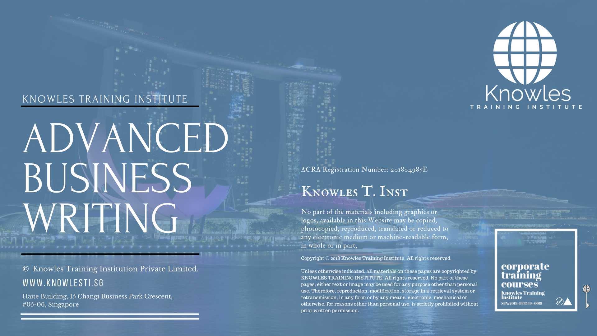 Advanced Business Writing Training Course in New Zealand
