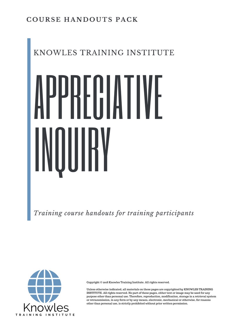 Appreciative Inquiry Training Course in New Zealand Handouts