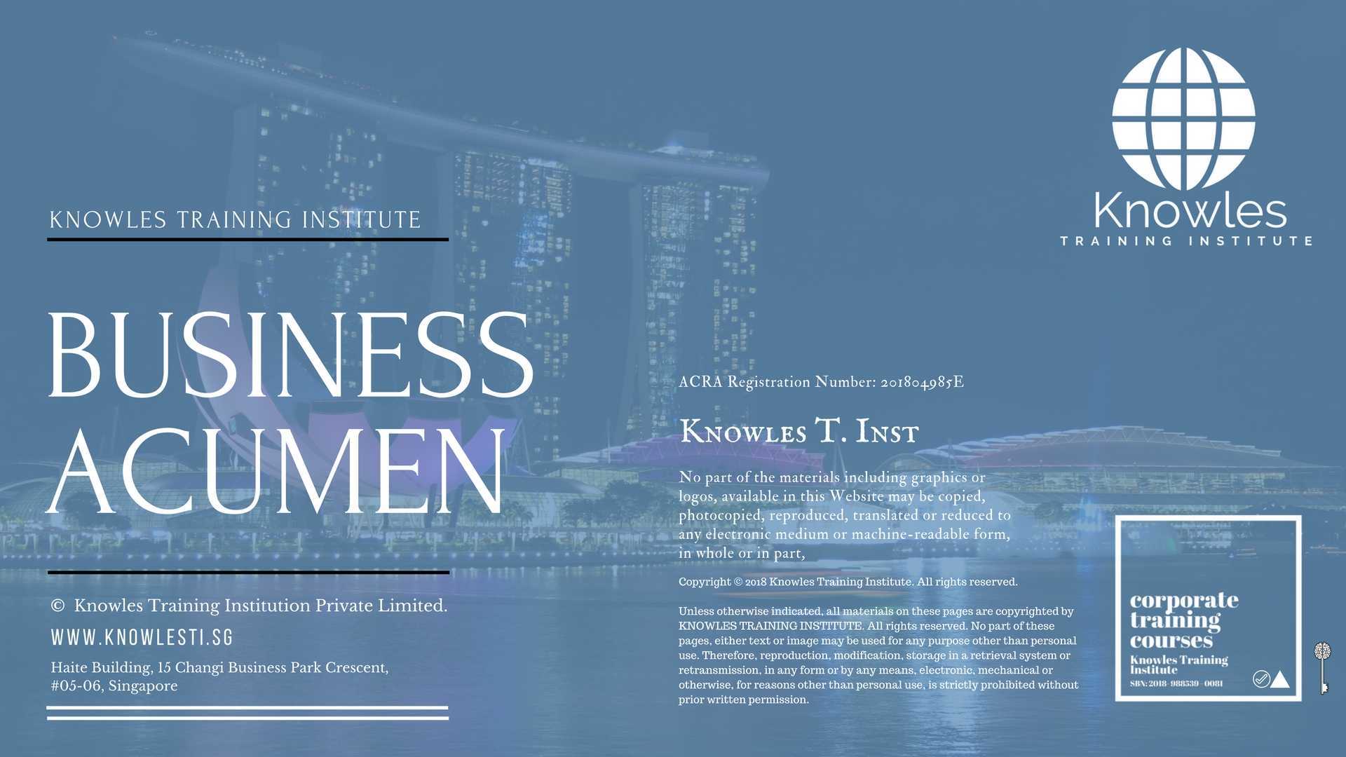 Business Acumen Training Course in New Zealand