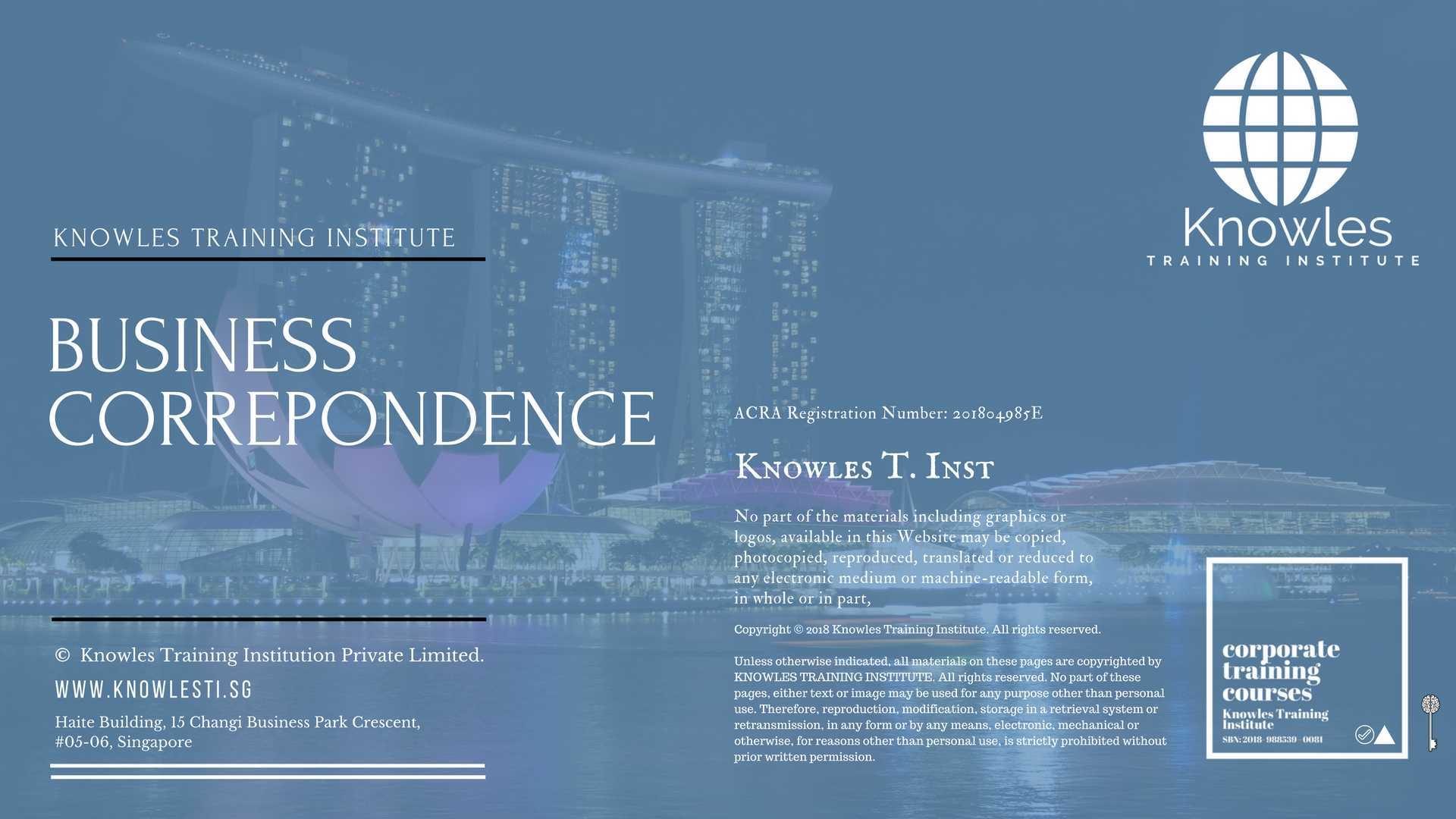 Business Correspondence Training Course in New Zealand