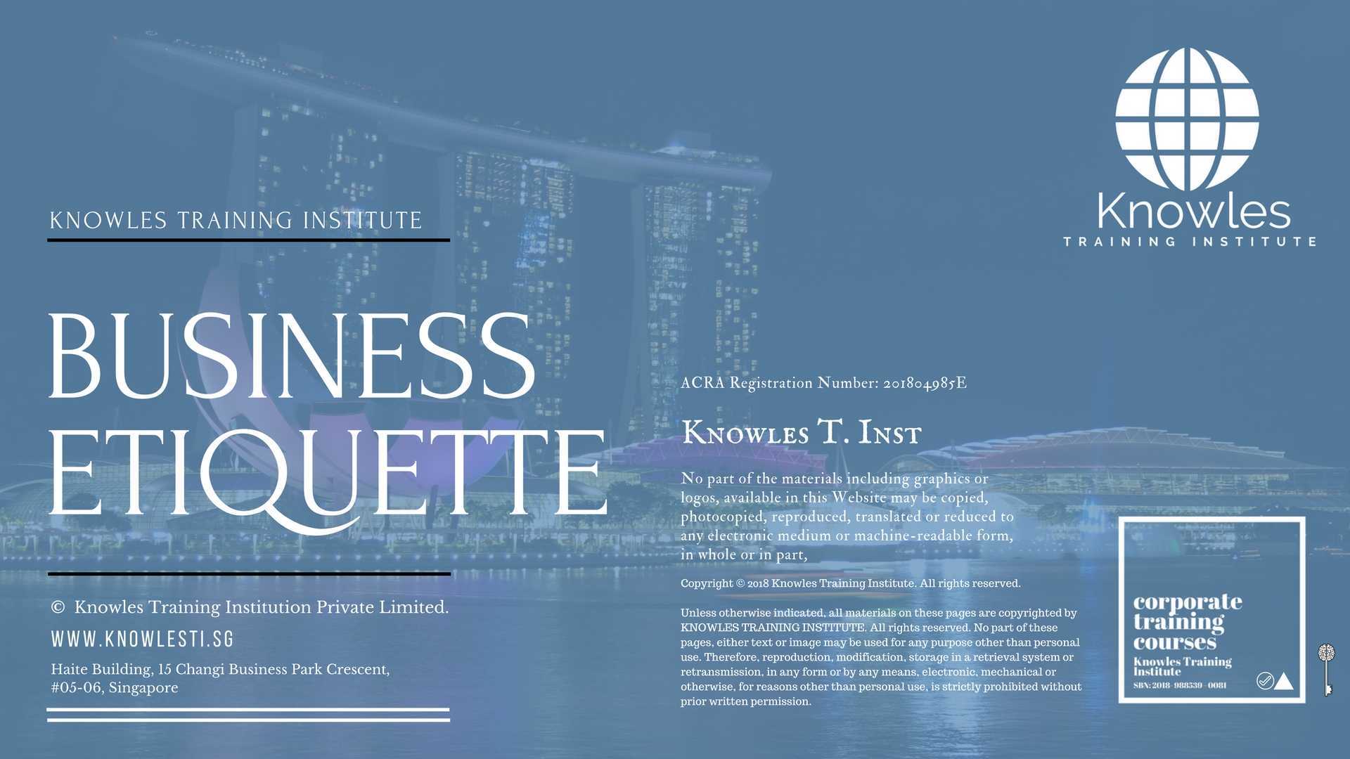Business Etiquette Training Course in New Zealand