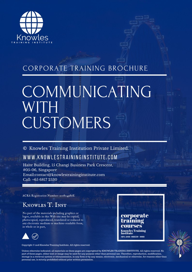 Communicating With Customers Course in New Zealand Brochure