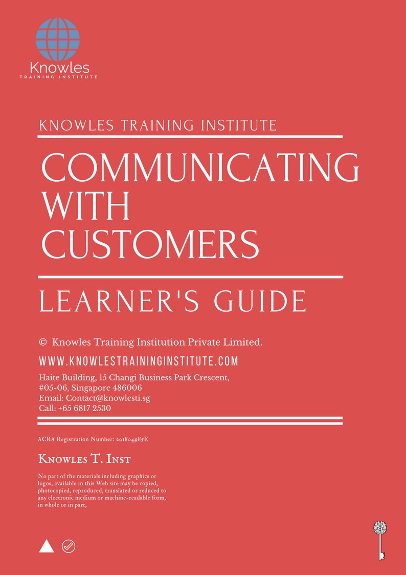 Communicating With Customers Course in New Zealand Learner’s Guide