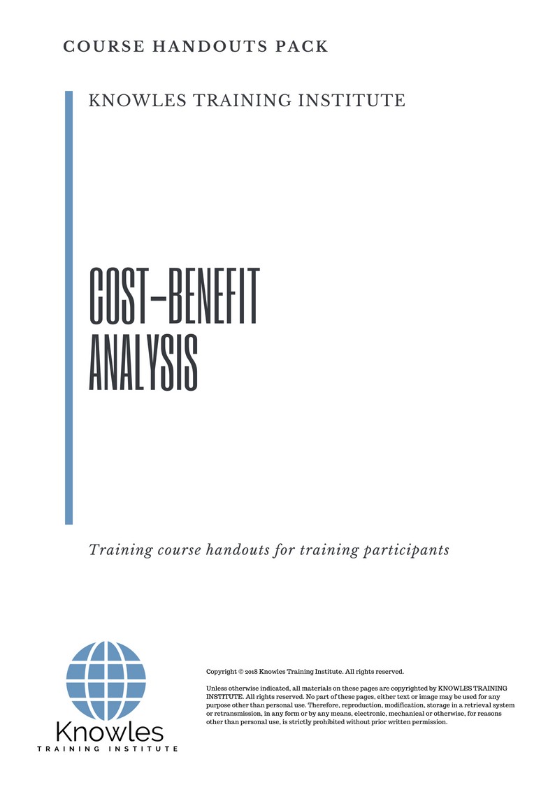 Cost-Benefit Analysis Training Course in New Zealand Handouts