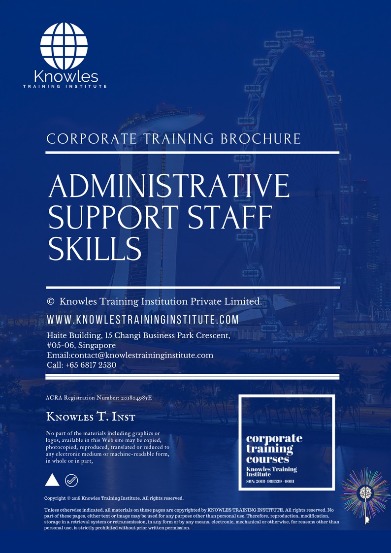 Course Brochure For Administrative Support Staff Skills in New Zealand
