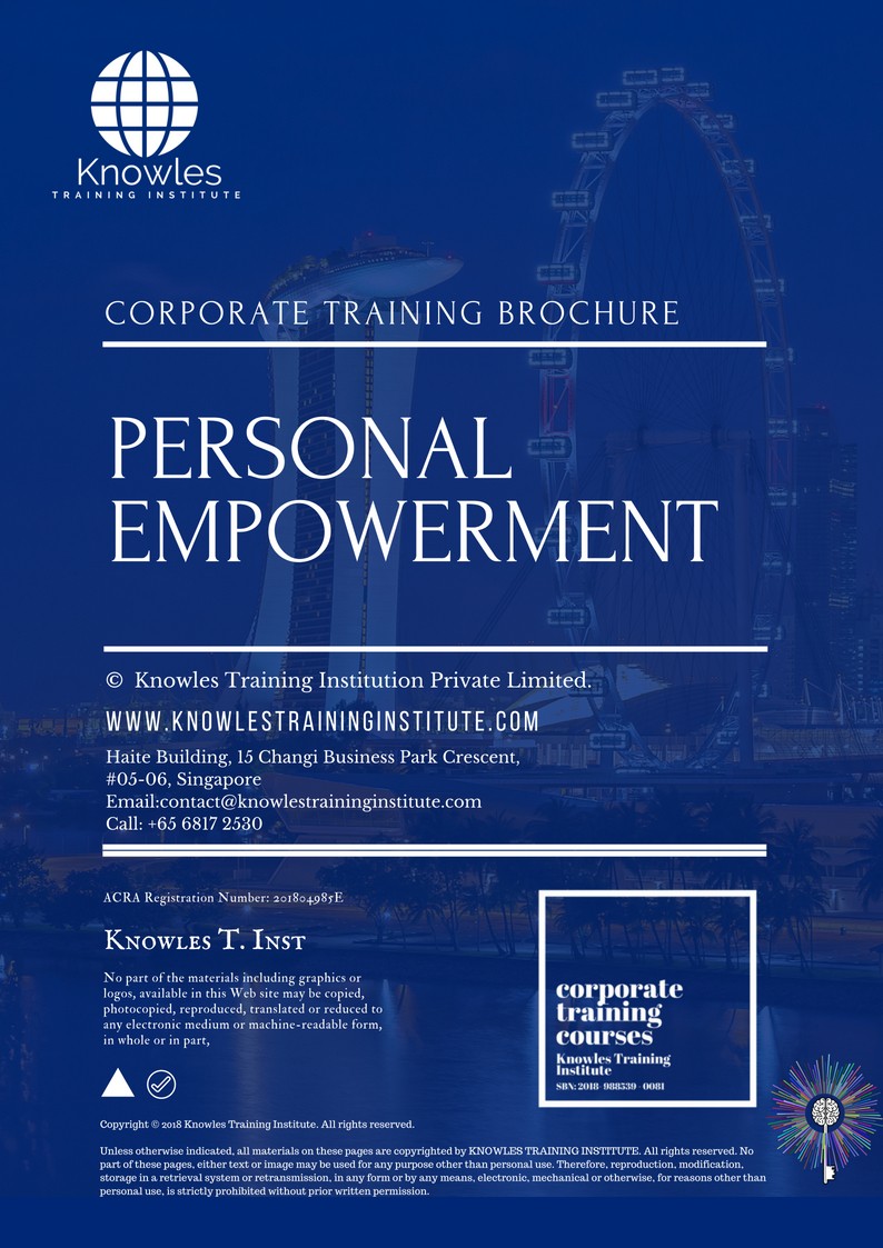 Course Brochure For Personal Empowerment Training Course in New Zealand