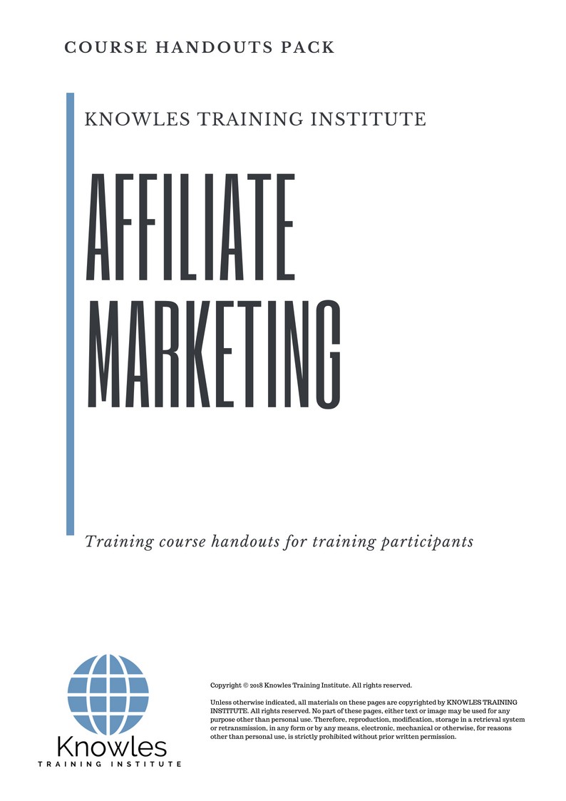Course Handouts For Affiliate Marketing Course in New Zealand