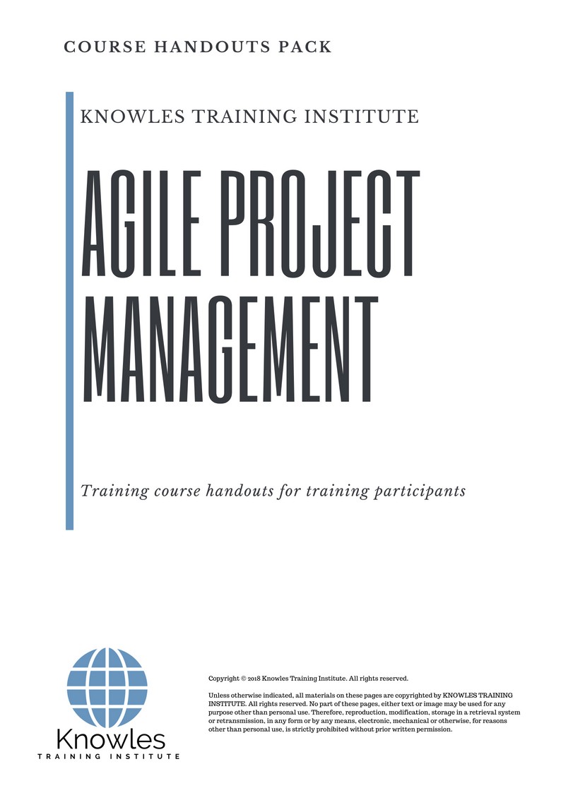 Course Handouts For Agile Project Management Course in New Zealand