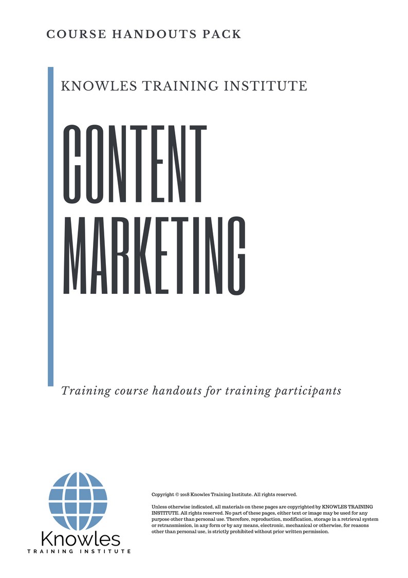 Course Handouts For Content Marketing in New Zealand