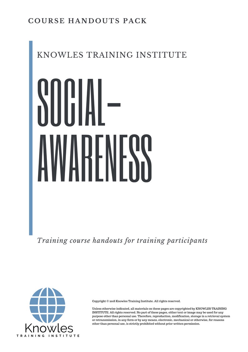 Course Handouts For Social-Awareness Training Course in New Zealand