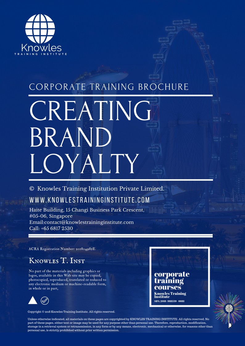 Creating Brand Loyalty Course in New Zealand Brochure