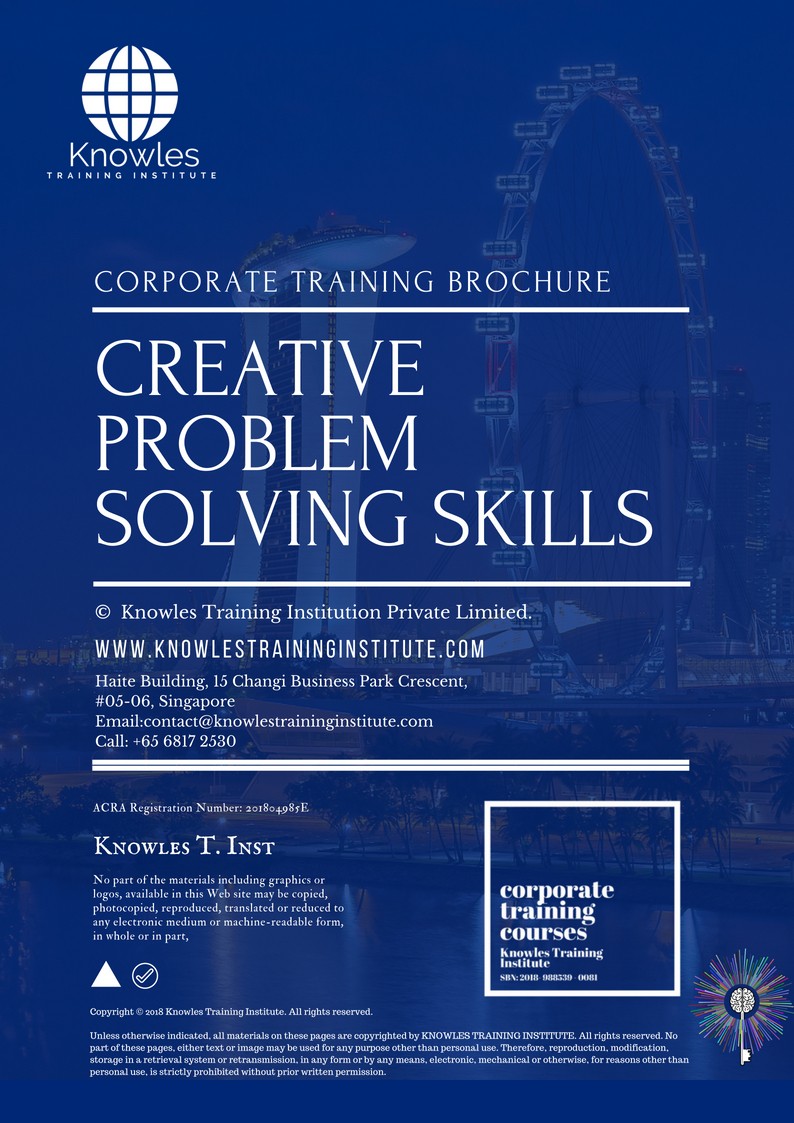 Creative Problem Solving Skills Training Course in New Zealand Brochure