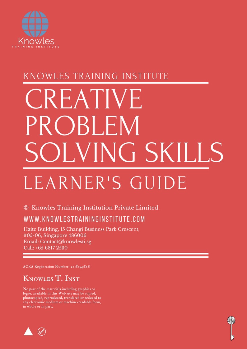 Creative Problem Solving Skills Training Course in New Zealand Learner’s Guide