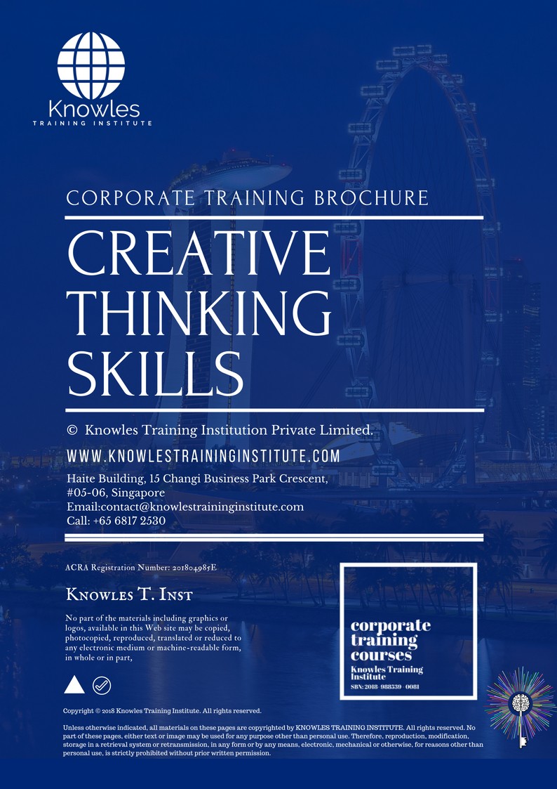 Creative Thinking Skills Course in New Zealand Brochure