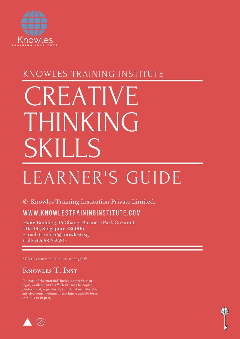 Creative Thinking Skills Learner’s Guide Training Course in New Zealand
