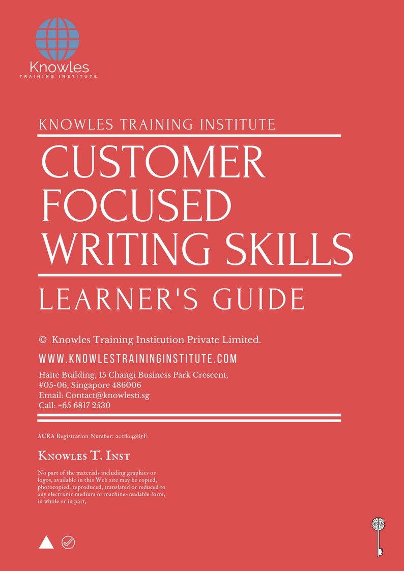 Customer Focused Writing Skills Course in New Zealand Learner’s Guide