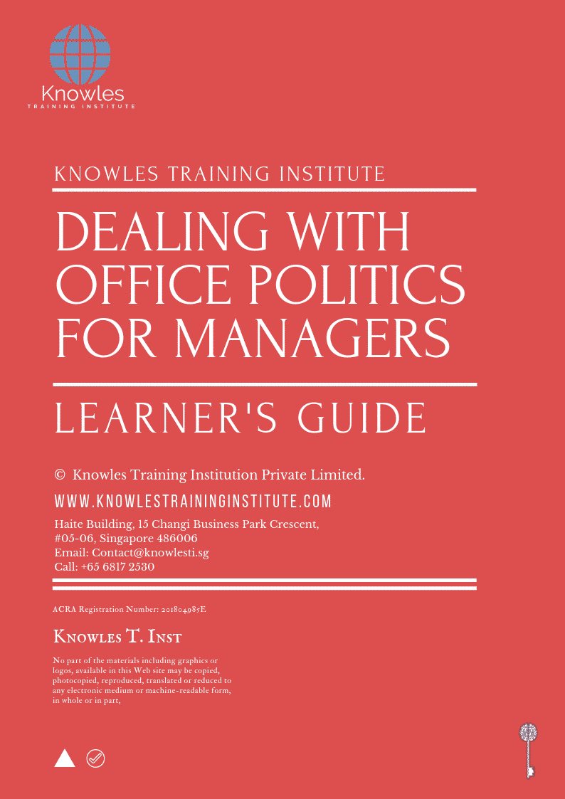 Dealing with Office Politics for Managers Training Course in New Zealand Learner’s Guide