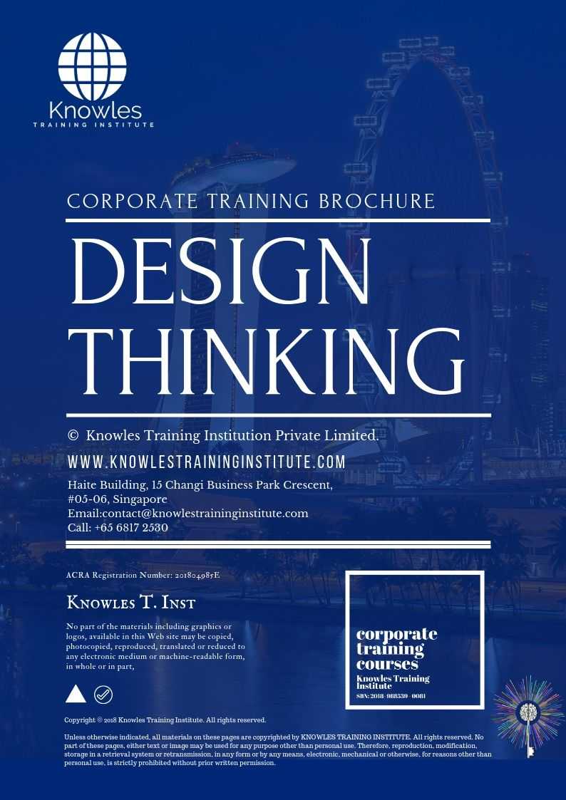 Design Thinking Training Course in New Zealand Brochure