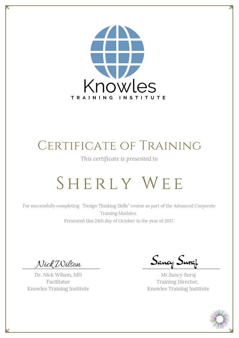 Design Thinking Training Course in New Zealand Certificate