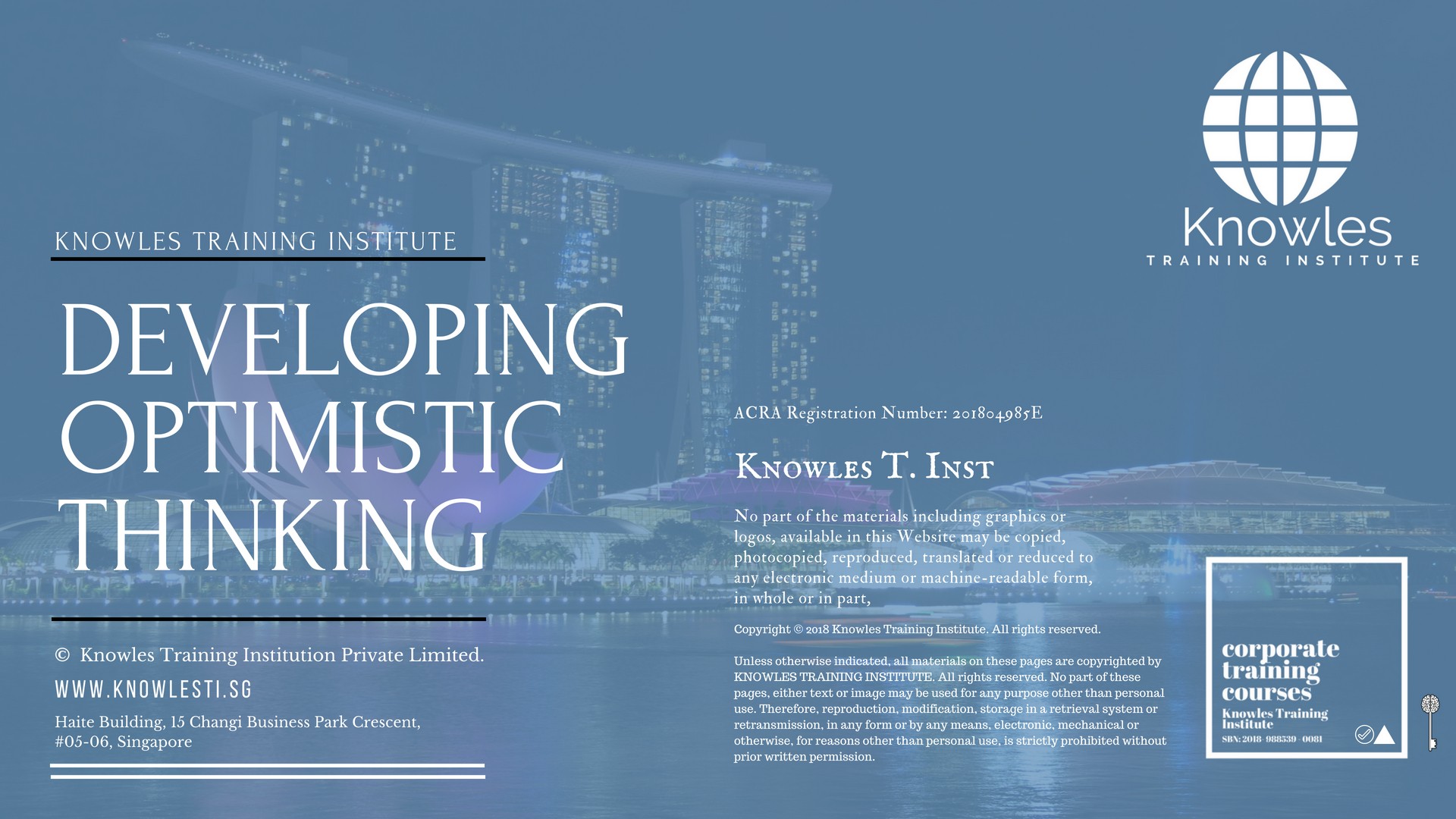 Developing Optimistic Thinking Training Course in New Zealand