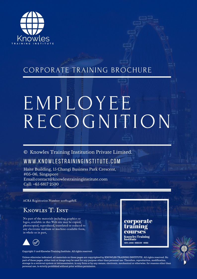 Employee Recognition Training Course in New Zealand Brochure