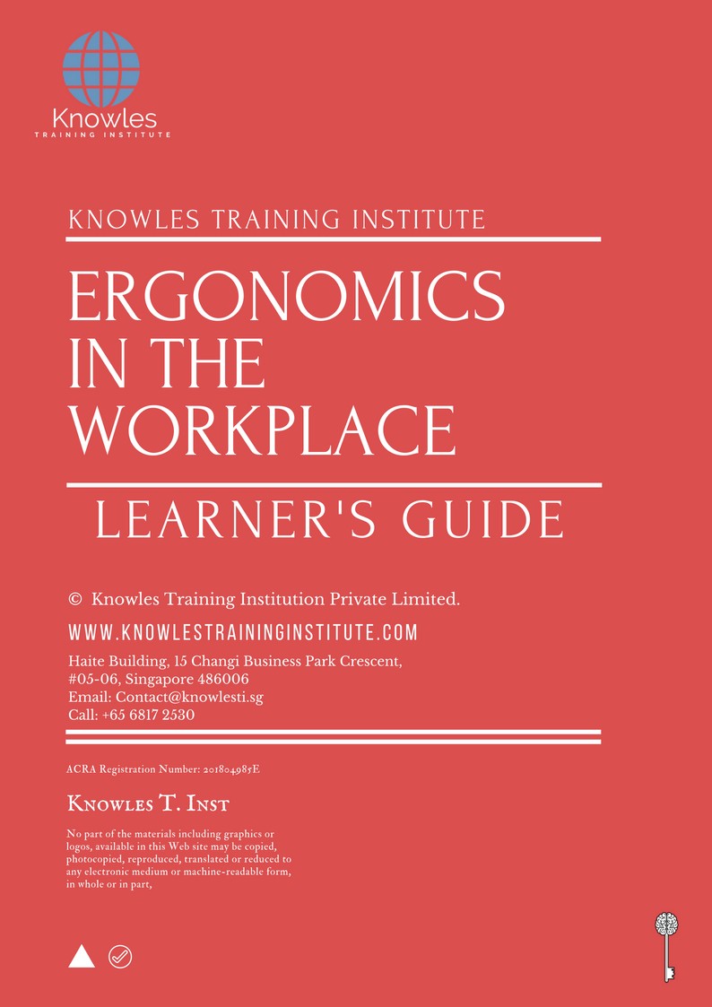 Ergonomics In The Workplace Training Course in New Zealand Learner’s Guide
