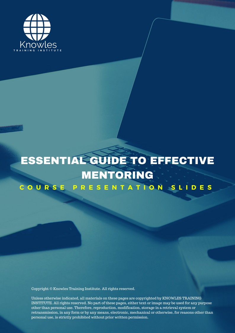 Essential Guide To Effective Mentoring in New Zealand PPT Slides Used During Course