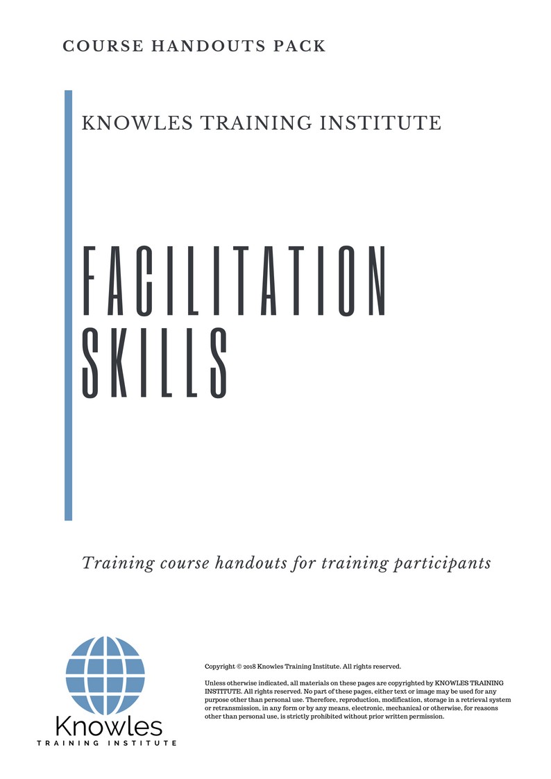 Facilitation Skills Course in New Zealand Handouts