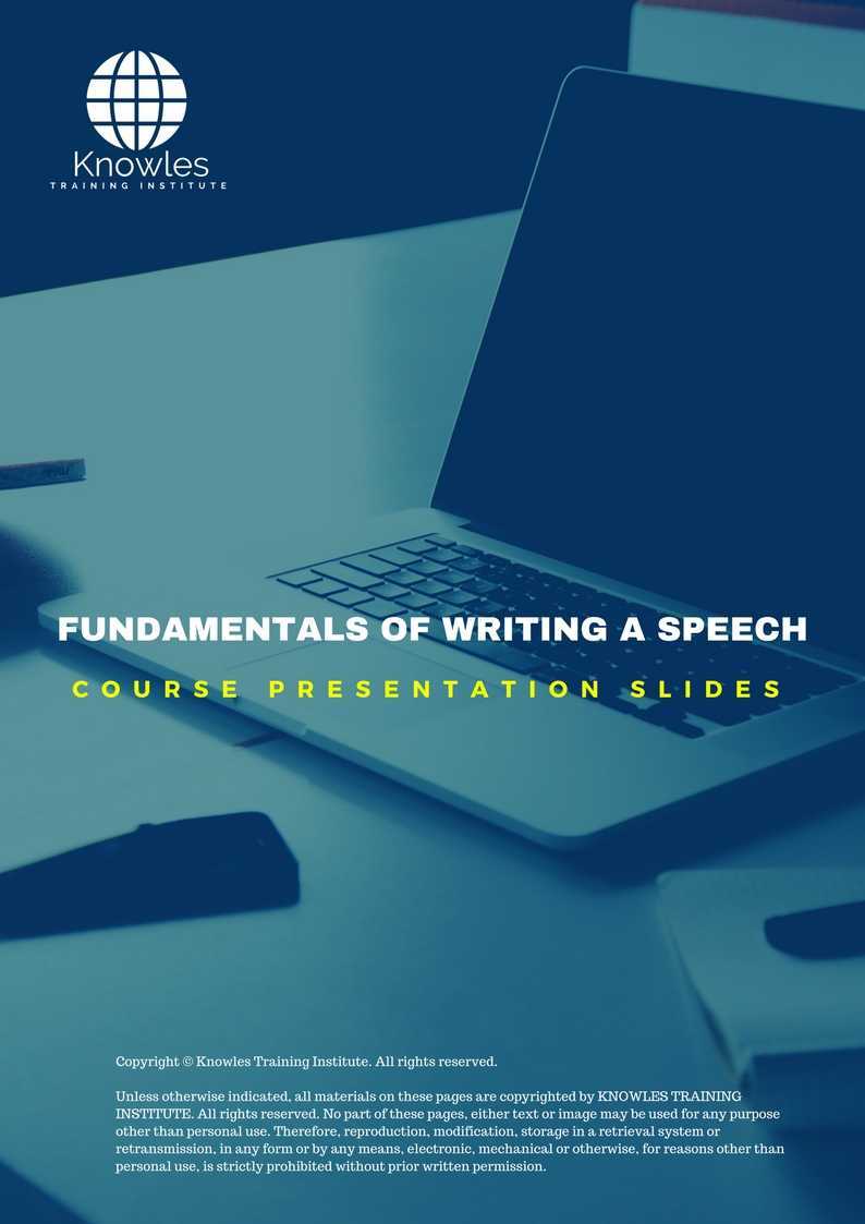 Fundamentals Of Writing A Speech Training Course in New Zealand Presentation Slides