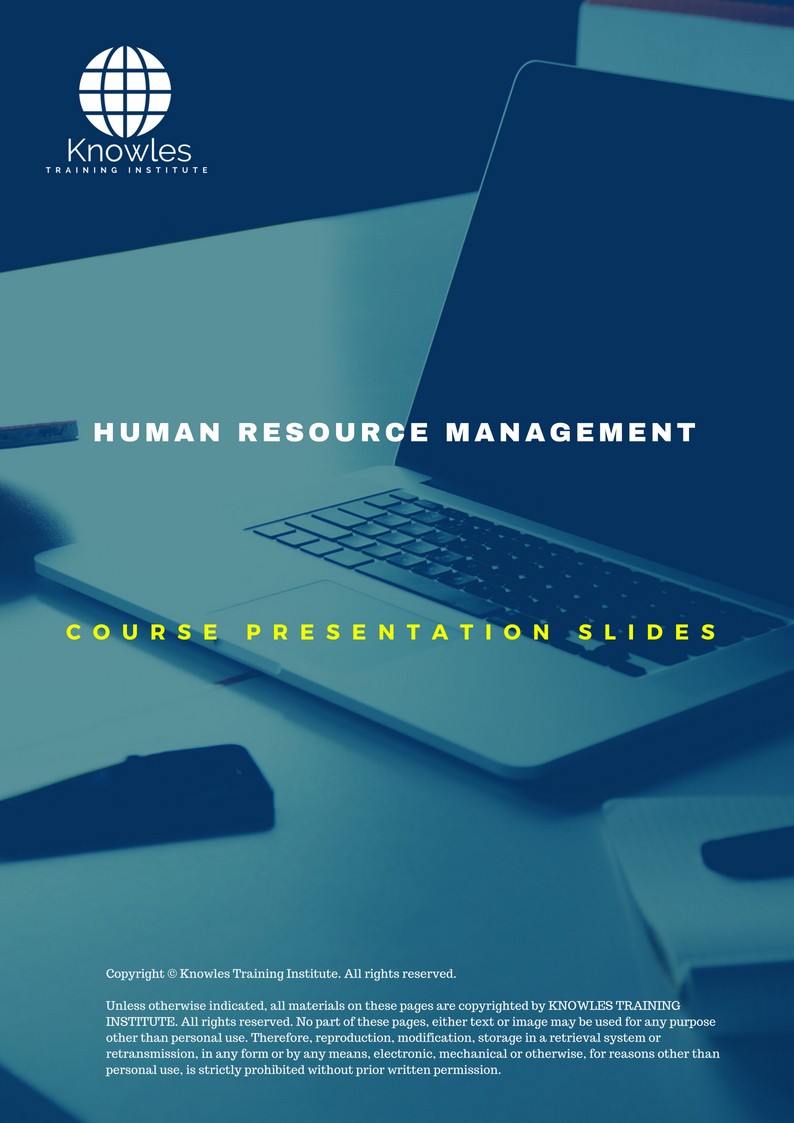 Human Resource Management Training Course in New Zealand Presentation Slide