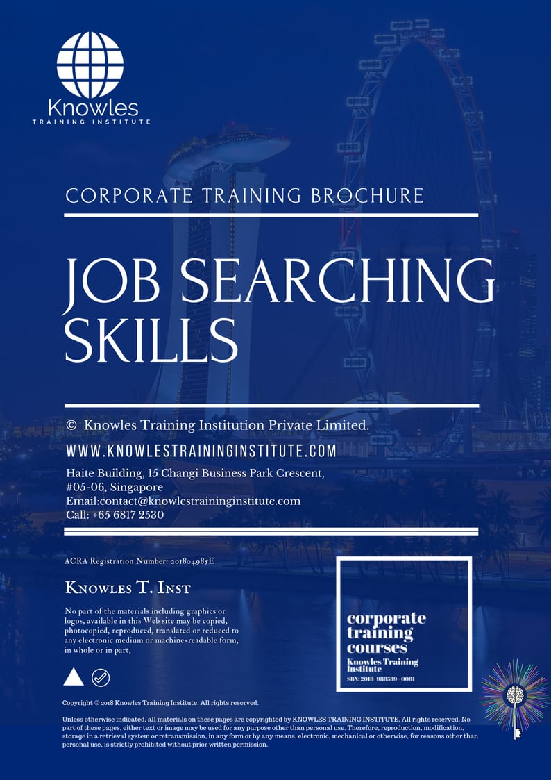 Job Searching Skills Training Course in New Zealand Brochure