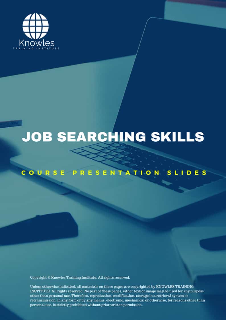 Job Searching Skills Training Course in New Zealand Presentation Slides