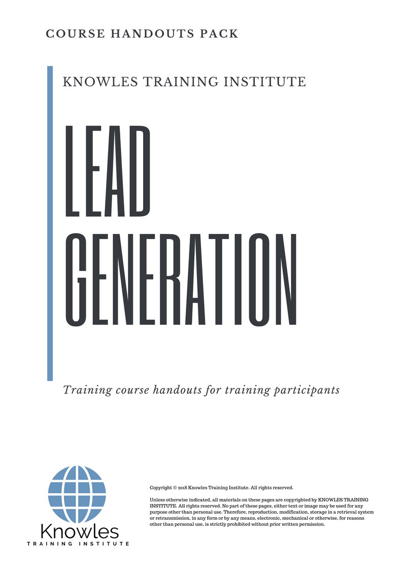 Lead Generation Course in New Zealand Handouts