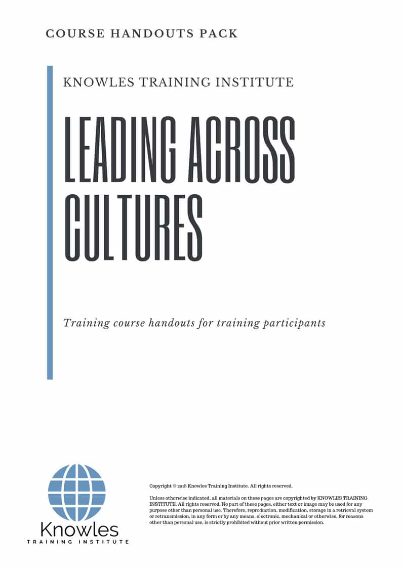 Leading Across Cultures Course in New Zealand Handouts