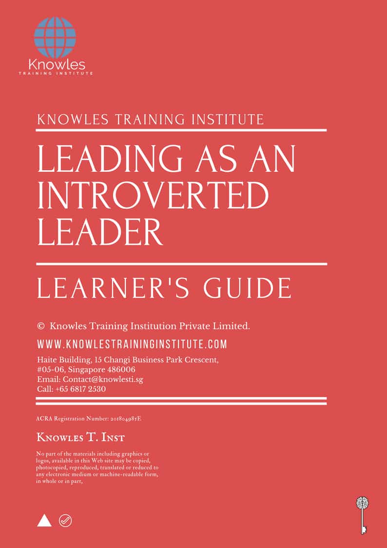 Leading As An Introverted Leader Training Course in New Zealand Learner’s Guide