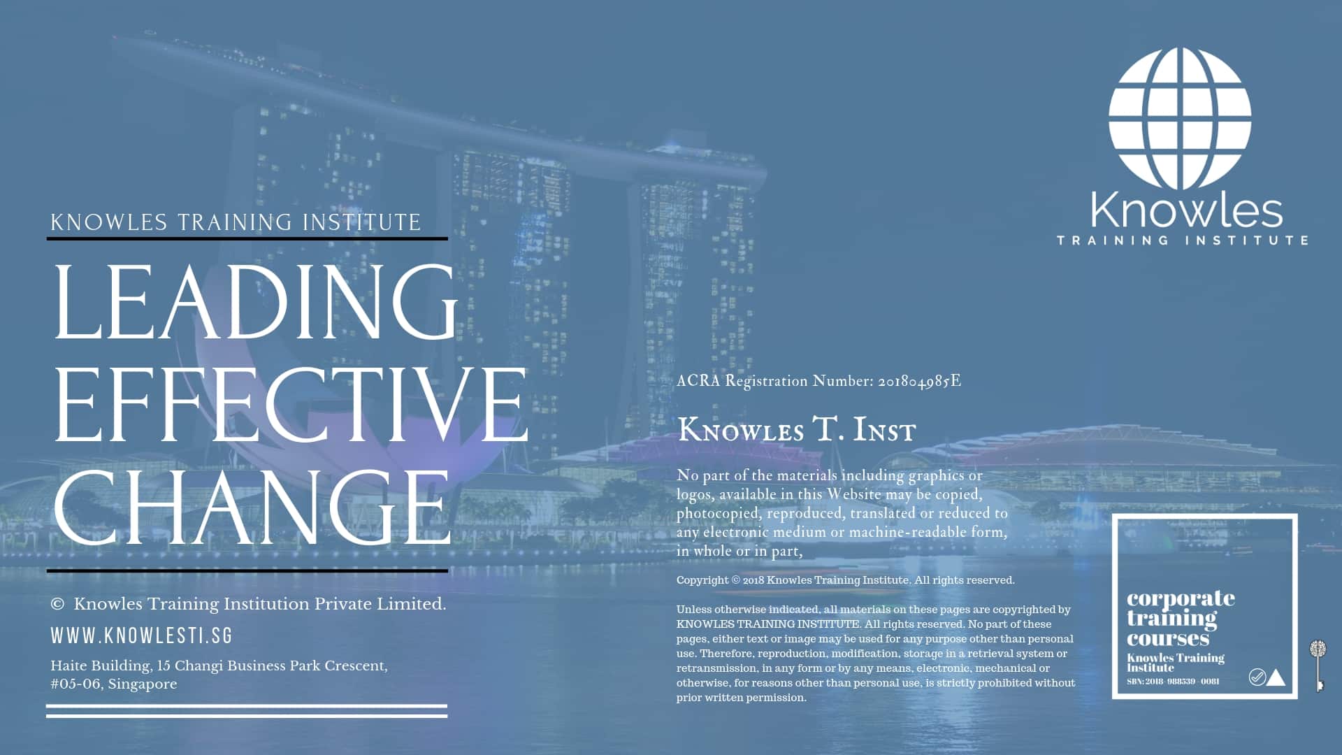 Leading Effective Change Training Course in New Zealand
