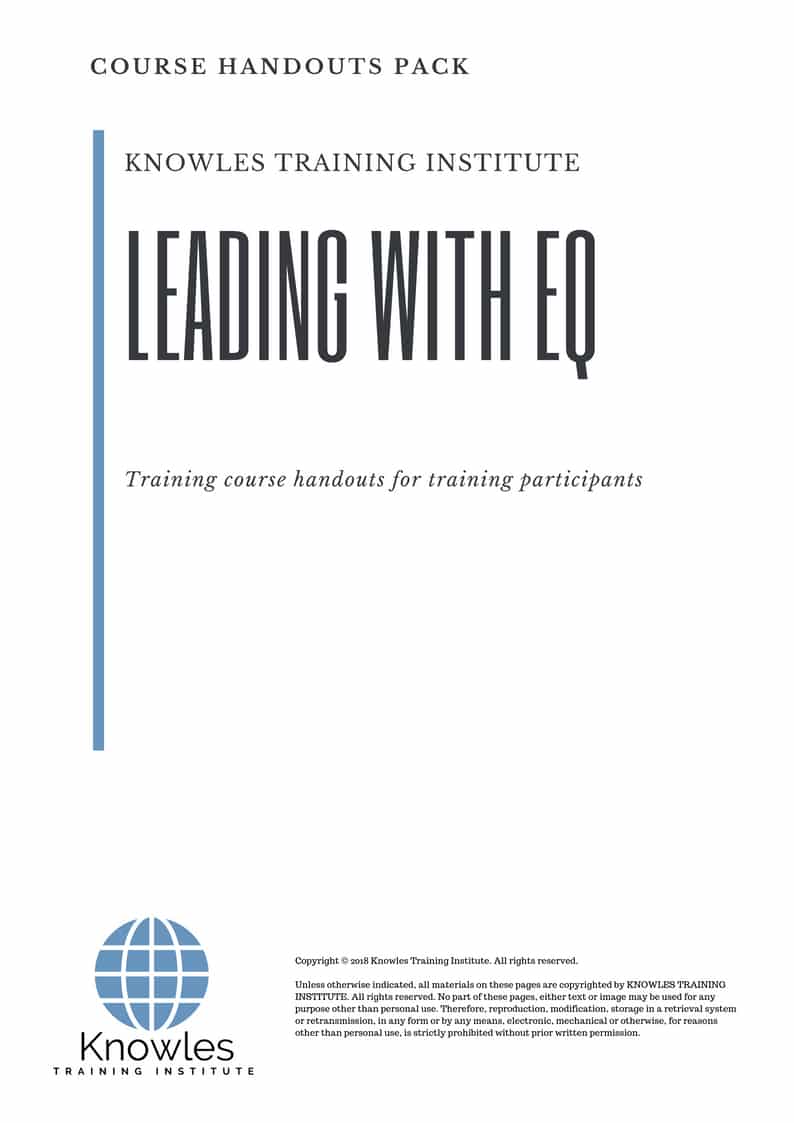 Leading With Eq Course in New Zealand Handouts