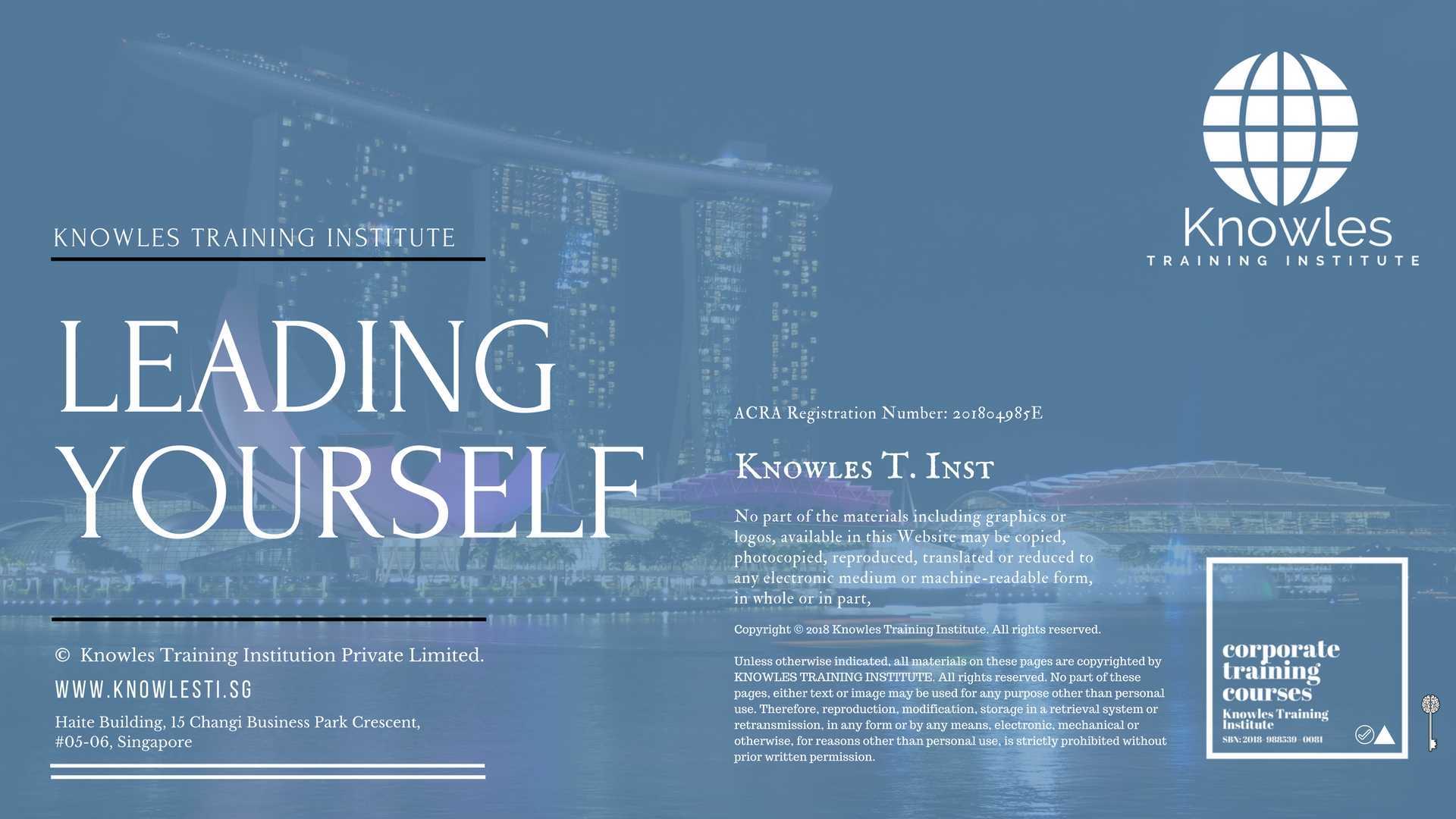Leading Yourself Training Course in New Zealand