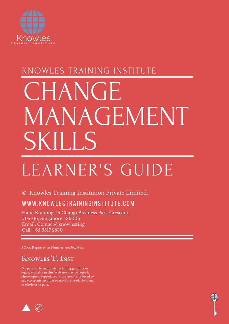 Learner’s Guide For Change Management Skills Training Course in New Zealand