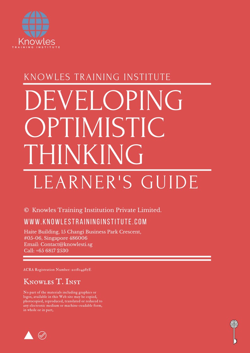 Learner’s Guide For Developing Optimistic Thinking Training Course in New Zealand