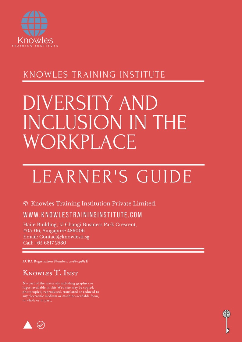 Learner’s Guide For Diversity And Inclusion In The Workplace Training Course in New Zealand