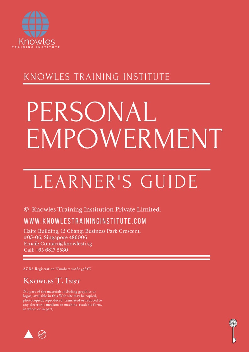 Learner’s Guide For Personal Empowerment Training Course in New Zealand