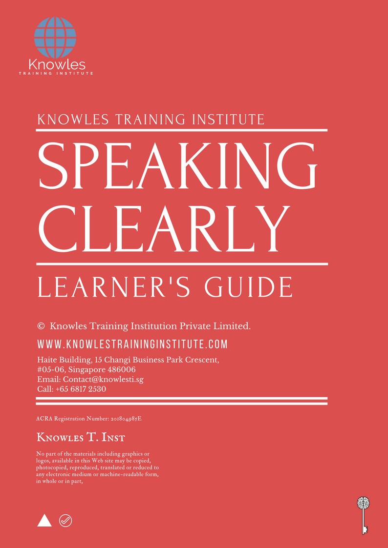 Learner’s Guide For Speaking Clearly Course in New Zealand
