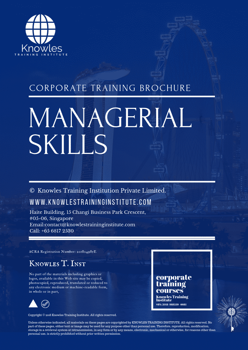 Managerial Skills Training Course in New Zealand Brochure