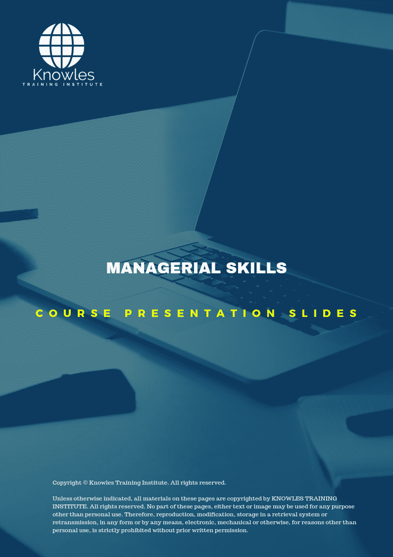 Managerial Skills in New Zealand PPT Slides Used During Course