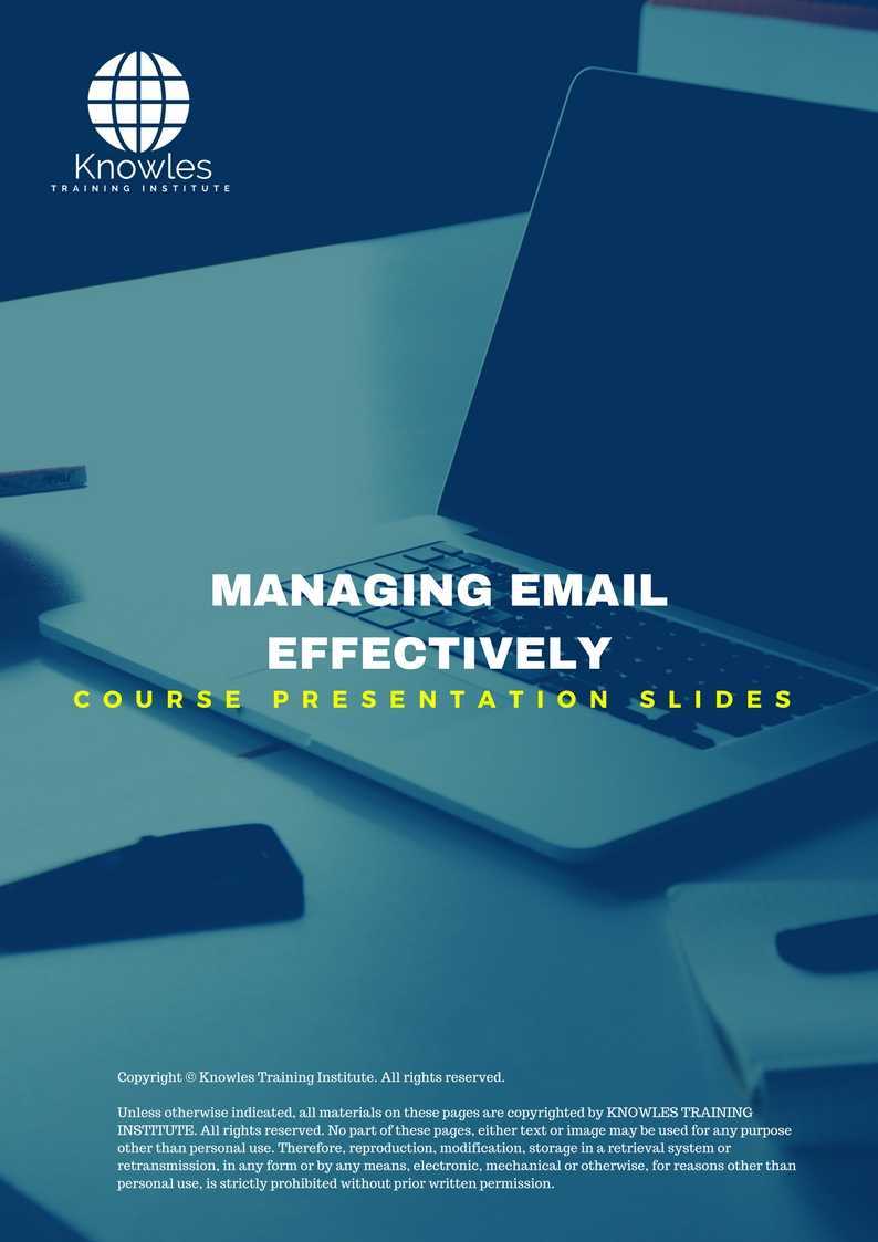 Managing Email Effectively Training Course in New Zealand Presentation Slides