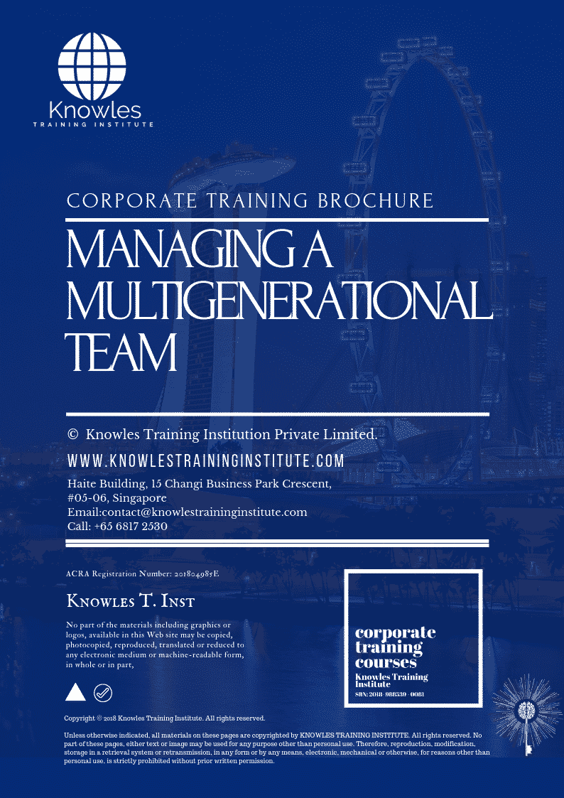 Managing a Multigenerational Team Training Course in New Zealand Brochure