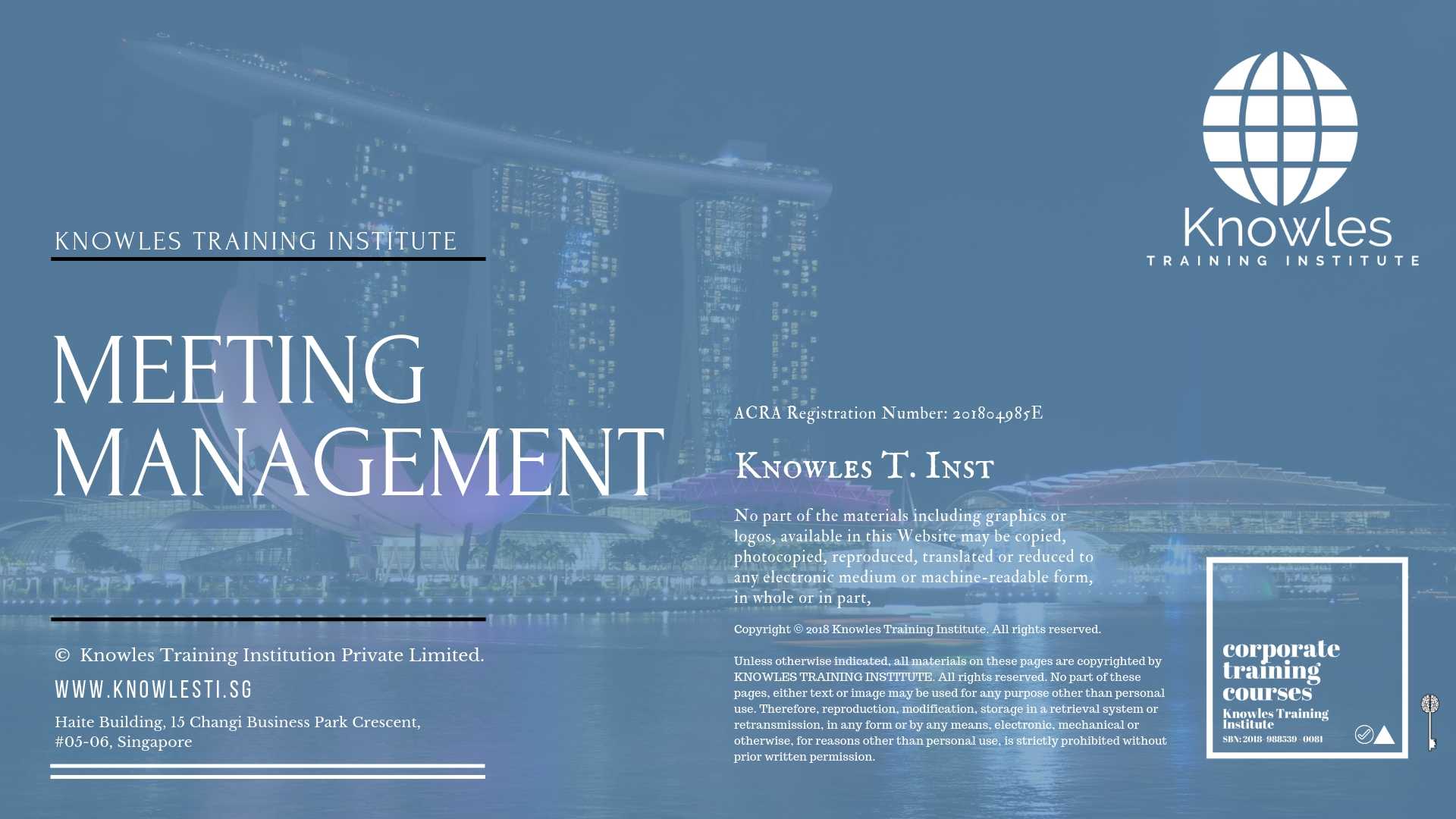 Meeting Management Header Training Course in New Zealand