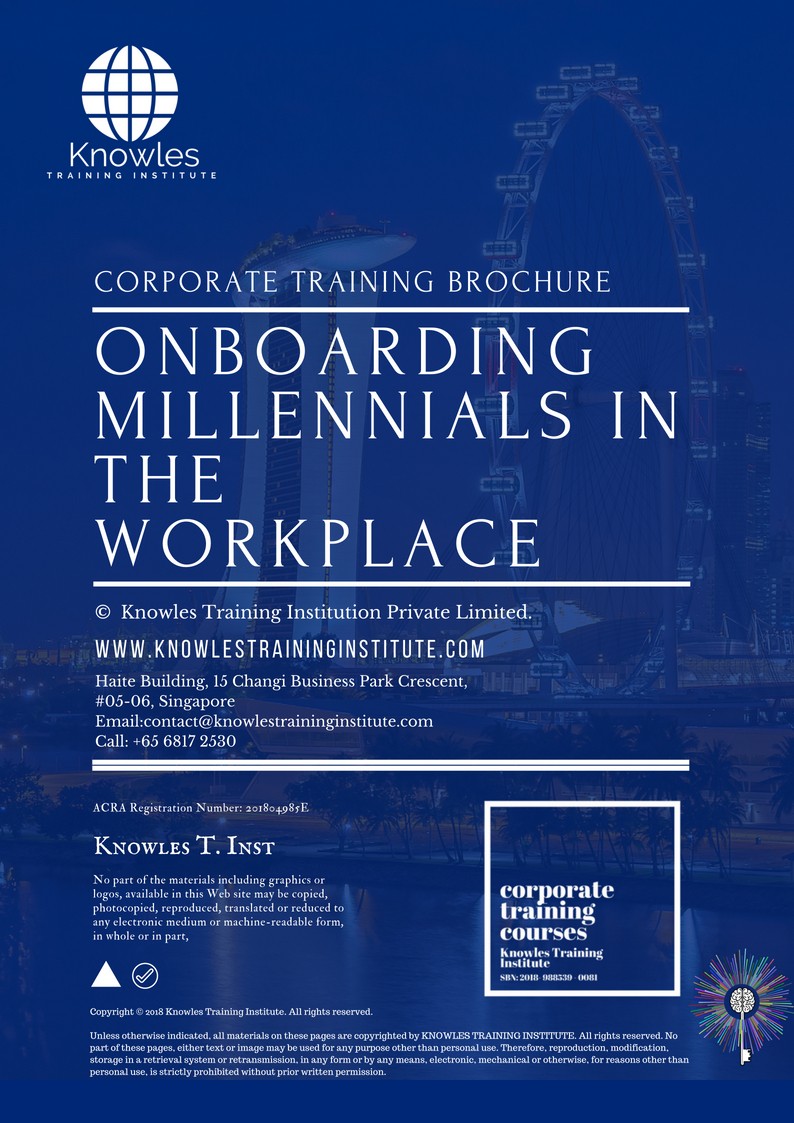 Onboarding Millennials In The Workplace Training Course in New Zealand Brochure